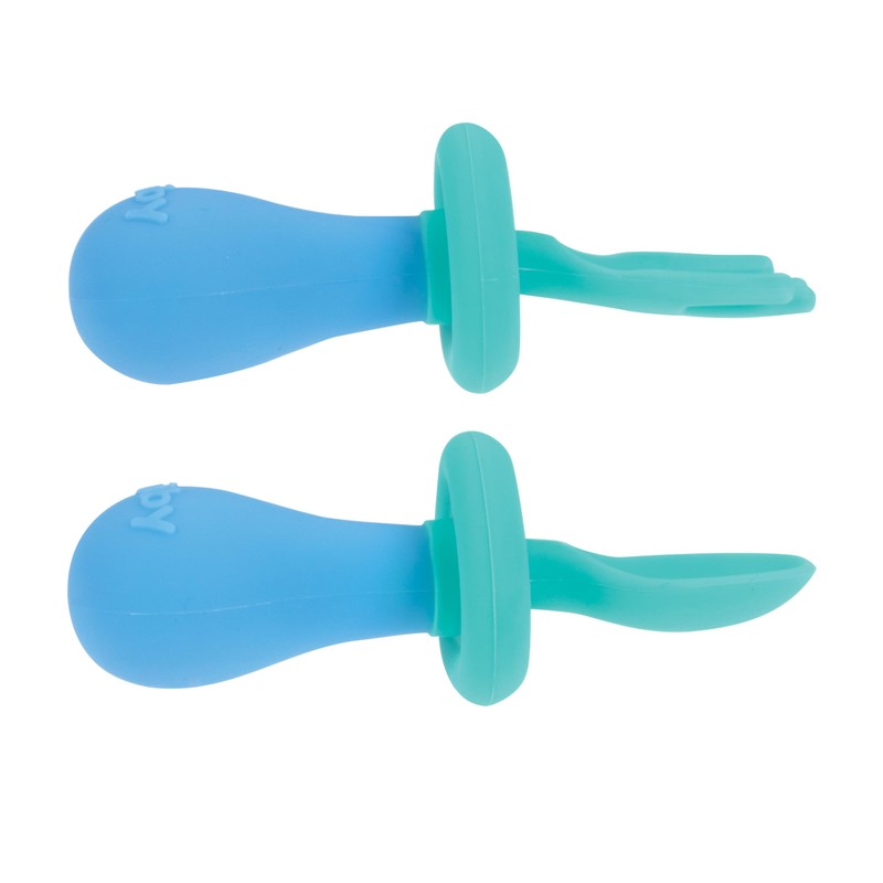 Nuby First Fork and Spoon Set - Utensils with Safety