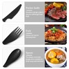 Travel Cutlery Set with Case Plastic Reusable Cutlery Set for