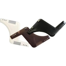 ASEANAO The Beard Black Beard Shaping & Styling Tool with Inbuilt Comb, Perfect for Line Up & Edging, Use with Beard Trimmer or Razor (Black)