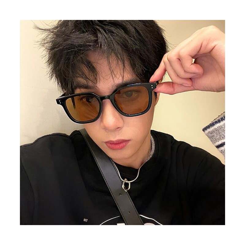 Arcade Wellington Sunglasses, UV Protection, Clear Frame, Stylish, orange