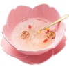 KKGUD Cute Cherry Blossom Ceramic Serving Bowl with Saucer and