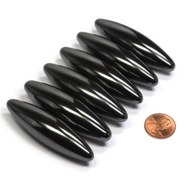 CMS Magnetics - 6-Pack Magnetic Rattlesnake Eggs | 2.4” Long Hematite Zingers | Stress Relief Magnetic Fidget