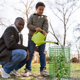 UCandy 6 Pack Plant Protector from Animals,17'' x 13'' Metal Wire Mesh Garden Plant Cages for Outdoor Gardening,Rabbits Chickens Ducks, for Vegetables, Flowers, Shrubs, Plant Protectors from Deer