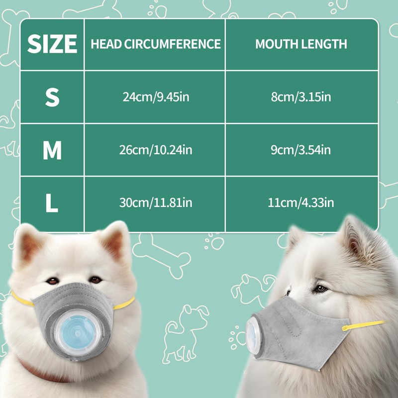 3pcs Adjustable Dog Gas Mask, New Creative Dog Puppy Face