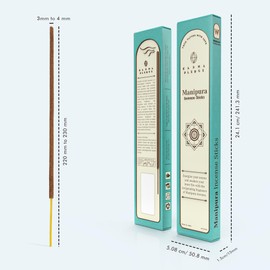 Manipura Incense Sticks, Organic Hand Dipped Incense, Natural Herbs & Aromatic Ingredients, Contain 40 Sticks, Burn Time 45 to 60 Minutes, Spiritual Gifts, Tranquil Aura Incense by Karma Pledge