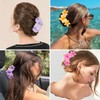 KEWUF 3 Pcs Blumen Haarklammer, hawaiianische Plumeria-Haarspange, Haarklammer mit Blumen-Motiv