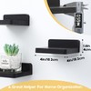 PHOENANCEE Small Floating Shelves for Wall, Set of 4, Square
