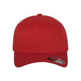 Flexfit Wooly Combed Baseball Cap, Red, XS-S
