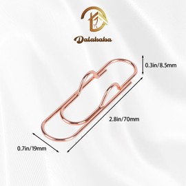 Dalababa 10 Pcs Metal Pen Clips, Paperclip Portable Pen Holder Clips for Notebook, Pencil Holder for Book Journal Clipboard Stationery Tool - Silver