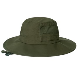 Sun Hat for Men/Women, UPF 50+ Fishing Hat,Waterproof Wide Brim Bucket Hat Foldable Boonie Hat for Hiking Garden Safari Beach Green