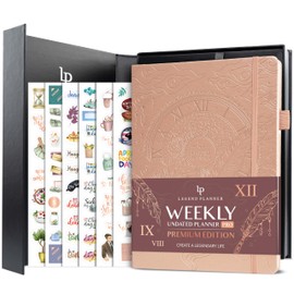Legend Planner PRO Premium – Large Undated Weekly, Monthly & Budget Planner with Habit Tracker – Life Organizer for Time & Task Management, Goal Setting & Productivity – A4 Size (Rose Gold, New Cover)