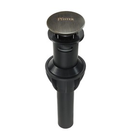 Pfister Push & Seal Tuscan Bronze Bathroom Sink Drain Stopper for Bathroom Faucets, Pop up Drain Stopper for Bathroom Sink Faucets, Bathroom Hardware/Bathroom Accessories, Modern Bathroom Décor