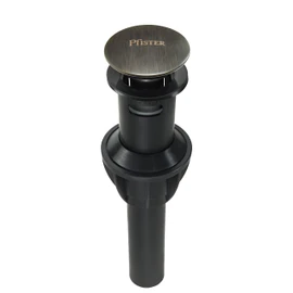 Pfister Push & Seal Tuscan Bronze Bathroom Sink Drain Stopper for Bathroom Faucets, Pop up Drain Stopper for Bathroom Sink Faucets, Bathroom Hardware/Bathroom Accessories, Modern Bathroom Décor