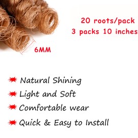 MIMAN 3 Packs 10 Inch Toni Curl Crochet Braids 6MM Bouncy Crochet Braids Synthetic Braiding Hair Extensions for Women(Natural Black #1B)
