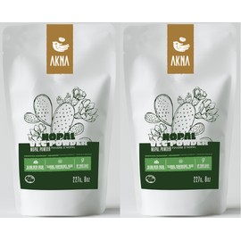 Akna Nopal Cactus Leaf Powder, 2 Pack, 2 x 227g Resealable Bags