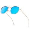 KALIYADI Sunglasses for Women and Men, Polarized Square UV Protection,