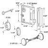 PRIME-LINE Prime Line E 2437 Antique Brass Vertical Trim Lock