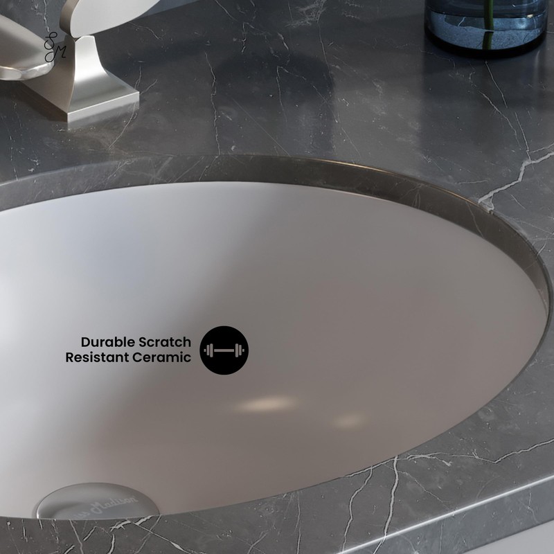 Monaco 18" Oval Under-Mount Bathroom Sink