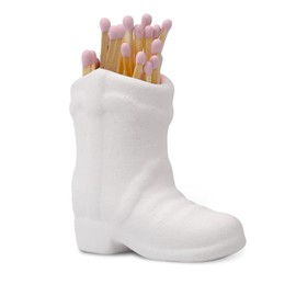 Cowboy Match Holder, Match Holder, Decorative Match Stand, Cowboy Boot Stand with Striker, Suitable for Kitchens, Fireplaces, Bathrooms and Bedrooms