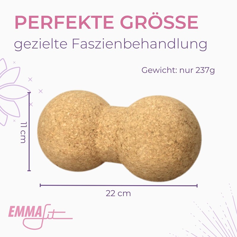 Natural Cork TwinBall for Optimal Fascia Training (Big) European Natural