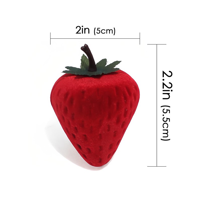 HannaFires Strawberry Jewelry Ring Box - Mini Proposal Jewelry Case,
