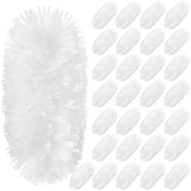 Senowi 30 Count Electrostatic Duster Refills Compatible with Swiffer Duster, Multi-Surface Dusting Refills, Microfibre Feather Dusters for Cleaning, White Unscented