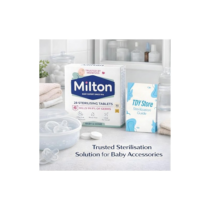 MiltonBaby 28 Sterilising Tablets - TDY Bundle Including TDY Steralization