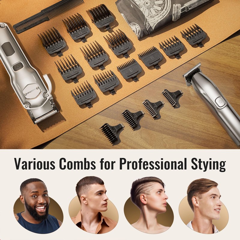 Jack & Rose Clippers and Trimmers Set, Cordless Hair Clippers
