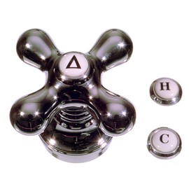 Danco 46004P Cross-Arm Tub/Shower & Sink Faucet Handle, Fits 2-3 Handle Faucets, Does NOT FIT Delta & Moen FAUCETS, Chrome/White Porcelain 2-Pack