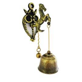Gladworts Vintage Metal Doorbell Retro/Classic Magnetic Wind Chimes Decoration for Shopkeepers, Wall Door Ornaments Indoor Outdoor (Horse)