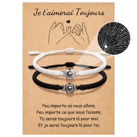 VU100 Couples Bracelet for Him and Her 2, Nylon, No gemstone