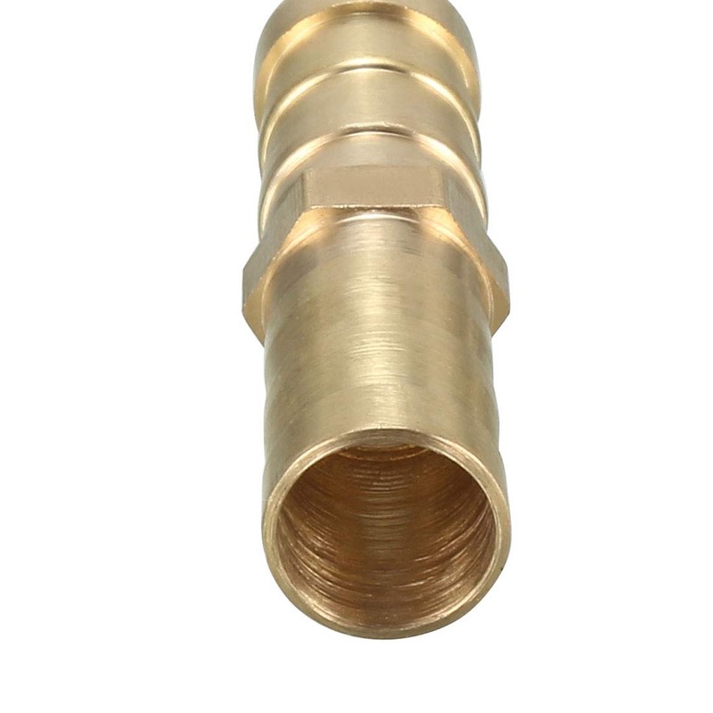 sourcing map 10mm Brass Barb Hose Fitting Straight Connector Coupler