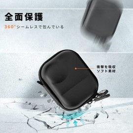 For Insta360 Go Ultra Case, Protective Cover, EVA Storage Bag, SpinoArmor Shockproof, Full Protection, Waterproof, Dirt-Proof, Compression, Scratch-Proof, Drop Proof, Lightweight, Portable, Built-in