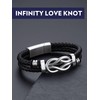Bandmax Inspirational Gifts Bracelets for Men with Encourage Message Black