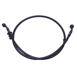 Stainless Steel Mesh Brake Clutch Hose M10 Caulking Steel Fitting General Purpose (Approx. 39.4 inches (100 cm), Black)