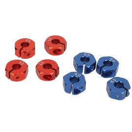Hexágono de Rueda RC, 8 Piezas Adaptador Hexagonal de Rueda RC de Aleación de Aluminio Adaptador de Cubo Hexagonal de Tracción de Rueda de 12 Mm con Pasadores para Redcat 1/10