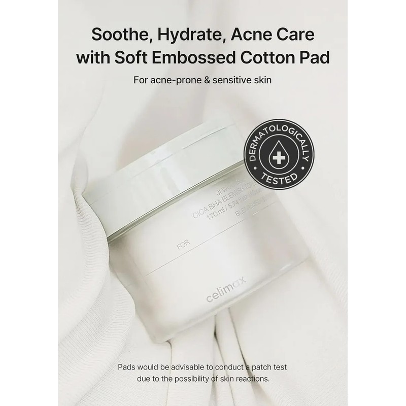 Celimax Ji Woo Gae Cica Bha Blemish Toner Pad Exfoliante