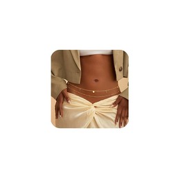 ColoGlaBy Gold Belly Chain for Women – Waterproof Beaded Waist Chain Belt, Boho Summer Body Jewelry, Beach Accessories Adjustable Waist Beads