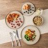 AmorArc Ceramic Dinnerware Sets, Handmade Reactive Glaze Stoneware Plates and