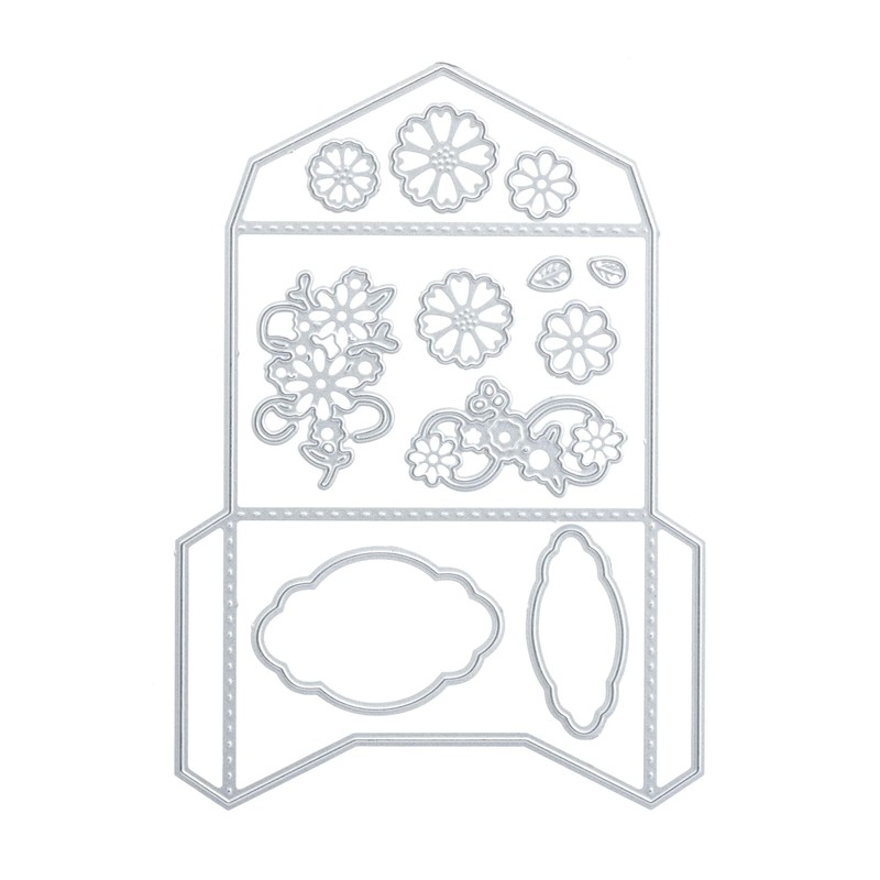 Stanzenshop Cutting Dies Stencil: Flower Envelope - Creative Craft Idea
