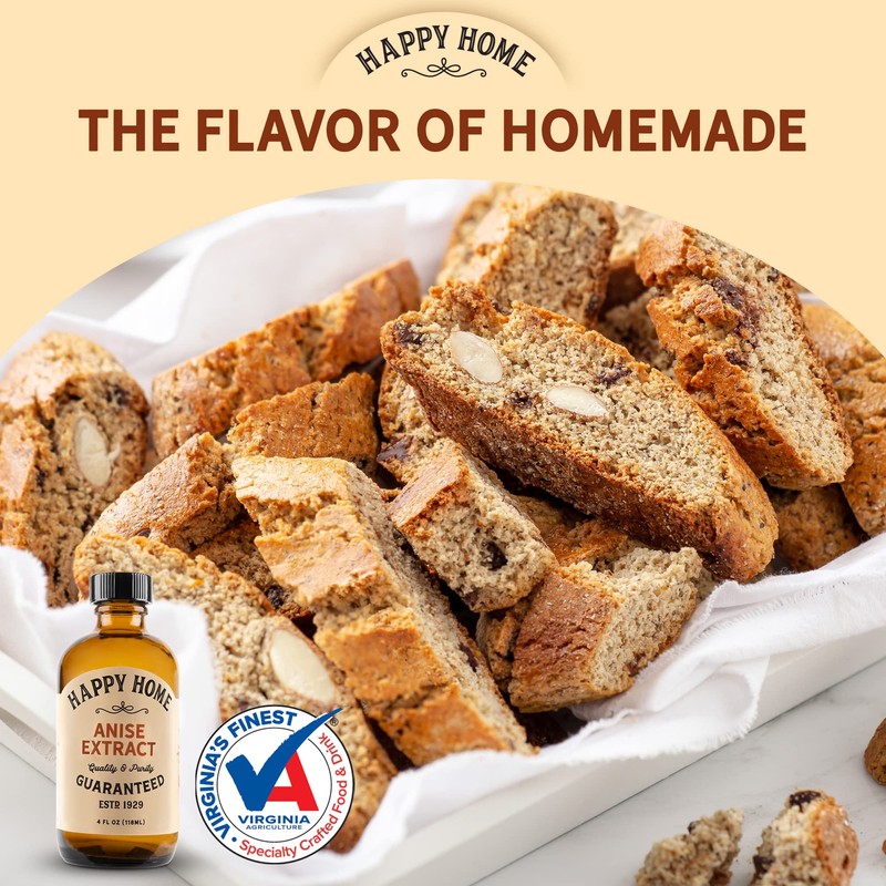 Happy Home Pure Anise Extract - Certified Kosher, 4 oz.