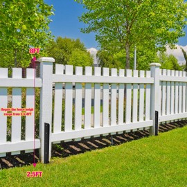 YVHFWOY Heavy Duty Steel Fence Repair Kit - Post Anchor Double Ground Spike Support for Repairing Damaged Fence Posts or Mailbox (4Pack)