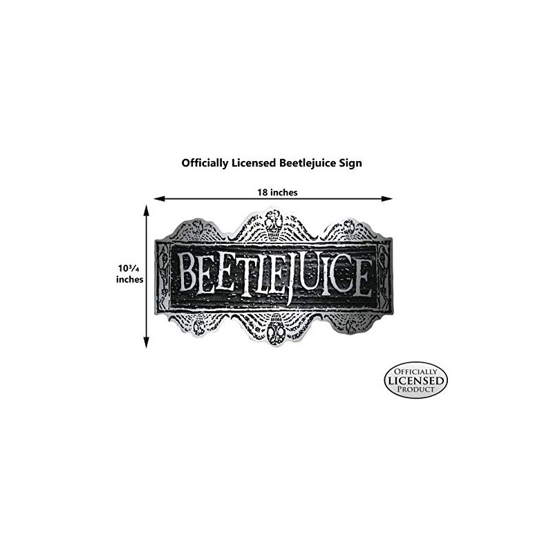 Rubies Beetlejuice: Beetlejuice Wall Art Sign for Adults, Unisex All