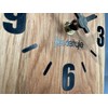 FLEXISTYLE Modern Standing Clock Small Wooden Oak Living Room Bathroom