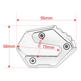 Modeer Motocycle Kickstand Shoe Compatible with YZF R3 2015-2025, YZF R7 2022-2025, YZF R9 2025 2026 CNC Side Stand Enlarge Extension Pad yzf Accessories (black)