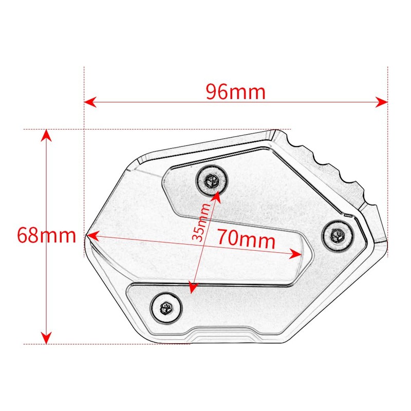 Modeer Motocycle Kickstand Shoe Compatible with YZF R3 2015-2025, YZF