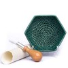 The Grate Plate 3 Piece Handmade Ceramic Garlic Grater Set