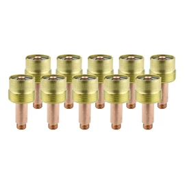 SÜA - Large Diameter Gas Lens Collet Body for TIG Welding Torches 17/18/26-1/8'' (3.2mm) - Model: 995795 - (10 PACK)