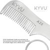 KYVU A25 Metal Moustache & Beard Comb with Keyring for