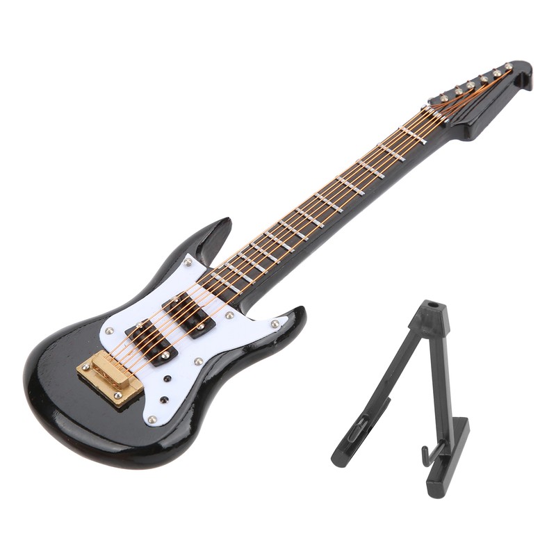 Guitar Model Plastic Material Mini Musical Instrument Desktop Ornament with